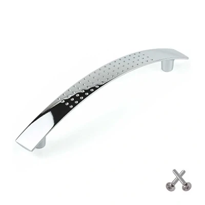Image of Bow Kitchen Cabinet Door Handle Cupboard Drawer Bedroom Furniture Handles Pull, Chrome 96mm