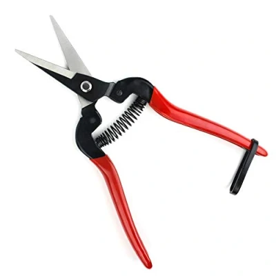 Image of FLORA GUARD Pruning Shears, Micro Tip Snip Straight Garden Scissors Florist Scissor with Carbon Steel Blades for Arranging Flowers, Trimming Plants