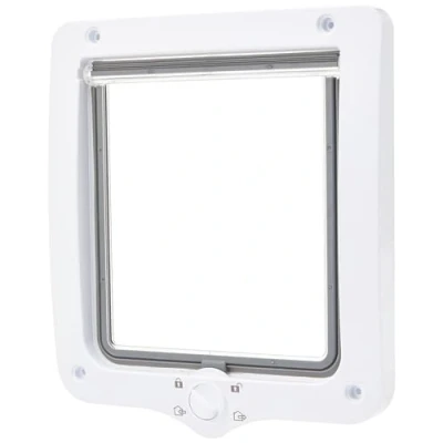 Image of Trixie 4 Way Cat Plastic Flap with Tunnel, White, 660 g, 24 x 28 cm