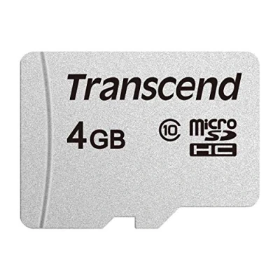 Image of Transcend 4GB microSDHC 300S Class 10 Memory Card with up to 95/45 MB/s (for Smartphones, Digital Camers and Nintendo Switch Consoles) without SD Adapter TS4GUSD300S