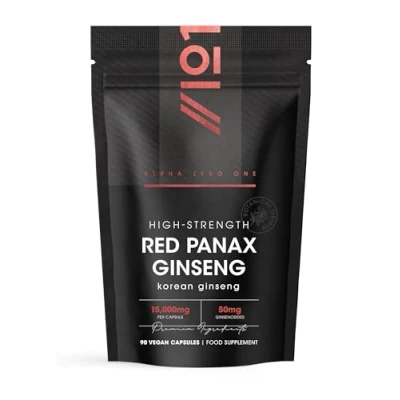 Image of Panax Ginseng Extract 7500mg High Strength Korean Red Rich in Ginsenosides Rén Shēn 10:1 Extract, 120 Vegan Capsules No Additives — Non GMO, Gluten Free. ֿ