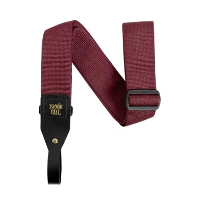 Image of Ernie Ball Polypro Acoustic Guitar Strap Burgundy
