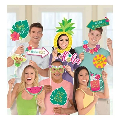 Image of Amscan 3900958 Photo Props Aloha Jmb Kit