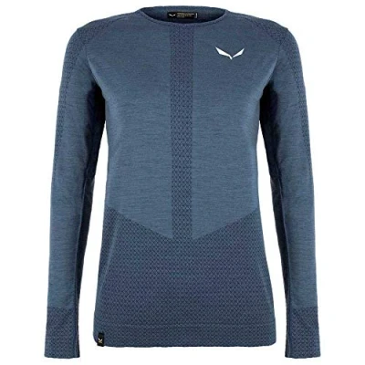 Image of Salewa Zebru Responsive Long Sleeve Women&#039;s Tee, Dark Denim, L, Female