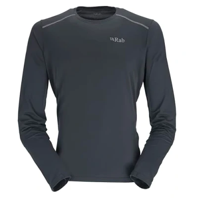 Image of Rab Men&#039;s Force LS Tee Lightweight Long Sleeve T Shirt for Trekking, Climbing, &amp; Trail Running Beluga Small