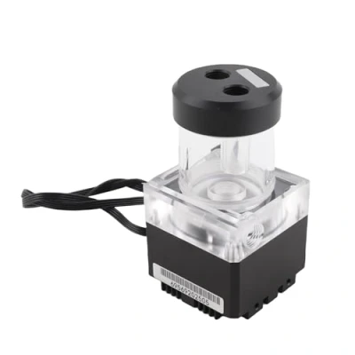 Image of Lazmin 800L/H Computer CPU Water Cooling Pump, 4 Meters Pump Head Fast Heat Dissipation LED Ultra Quiet Tank for Pc (Black &amp; 12cm)