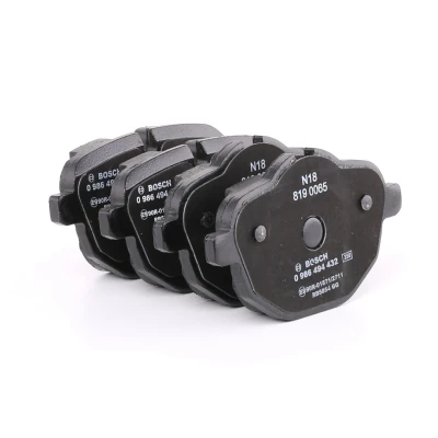Image of BP1354, E990R018712711 Brake pad set BOSCH 0 986 494 432 Low Metallic with anti squeak plate, mounting manual BMW: 5 Touring, X3, Saloon