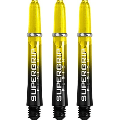 Image of Harrows Supergrip Fusion Stems with Machined Rings Short 1 set (3) (Black &amp; Yellow)