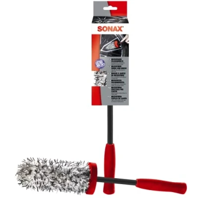Image of SONAX Microfibre rim brush (1 piece) for scratch free, gentle and supportive cleaning of steel rims, alloy wheels chrome item no. 04179410