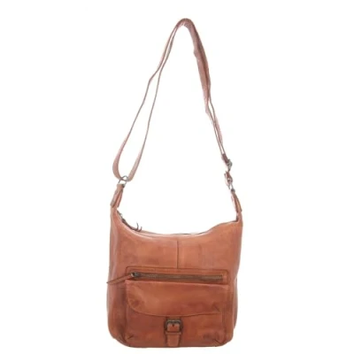 Image of Bear Design Women&#039;s Shoulder Bag in Cow Leather, Cognac, One Size