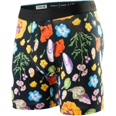 Image of Stance Lucias Floral Boxer Briefs Black Patterned Cotton Underwear Shorts XL