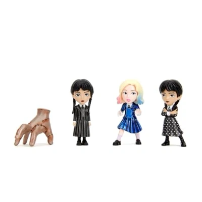 Image of JADA WEDNESDAY 4 Pack of Diecast 2.5in Figures Collectable Play for Kids &amp; Adults Gift Idea Official Merchandise