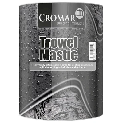Image of CROMAR Trowel Mastic Heavy Duty Bituminous for Roofing and Building Repairs 2.5L