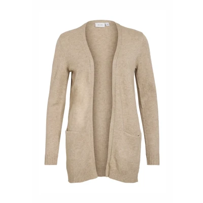 Image of VILA Viril OPEN LS NOOS Cardigan, Women&#039;s, Size: XL, Beige