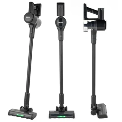 Image of Beldray BEL02005, Airapid Digital Vacuum Cleaner Cordless Upright Vacuum, Handheld Car Vac, 500ml Capacity, 22.2V Battery, 2 Speeds, HEPA Filter, Dust Reveal Technology, 30 Min Run Time, Platinum
