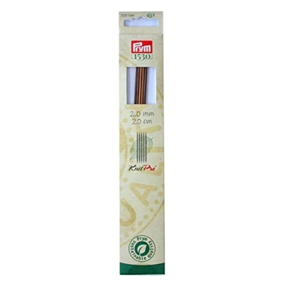 Image of Prym Stocking Knitting Needle, Wood, Multicoloured, 2 mm