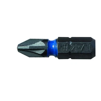 Image of C.K Blue Steel Impact Screwdriver Bit 25mm PZ2 Card of 3