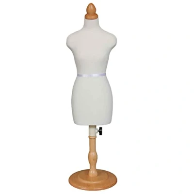 Image of Dressmaking Mannequin Mini Tailors Dummy adjustab Female Mini, Round Base Standard Drawing, For Student Display Fashion Design And Dressmakers (Size : 1/4)