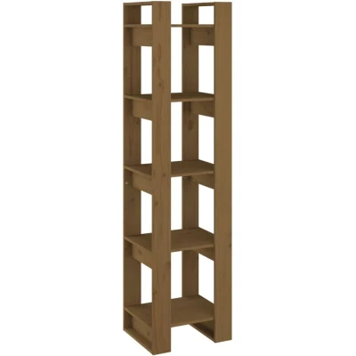 Image of vidaXL Book Cabinet/Room Divider Honey Brown 41x35x160 cm Solid Wood Pine
