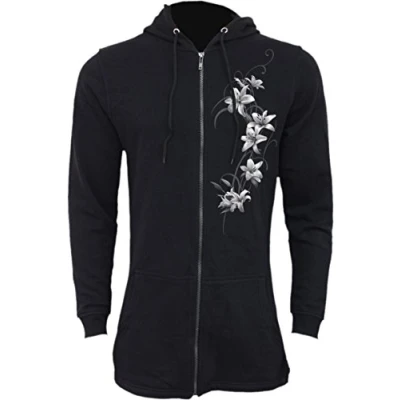 Image of Spiral Pure of Heart Ladies Fish Tail Full Zip Hoody Sleeve S Black