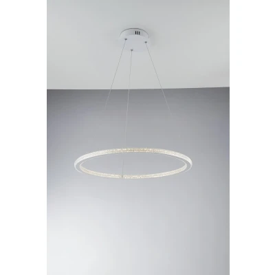 Image of Bryant Integrated LED Circular Crystal Pendant Light, 4000K