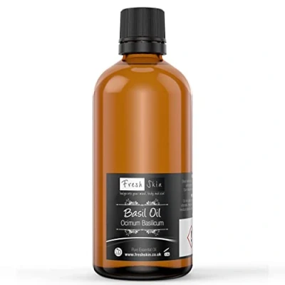 Image of 100ml Basil Essential Oil Freshskin Beauty LTD 100% Pure &amp; Natural Oils