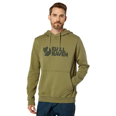 Image of Fjallraven 84144 622 Fjällräven Logo Hoodie M Sweatshirt Men&#039;s Light Olive Size S