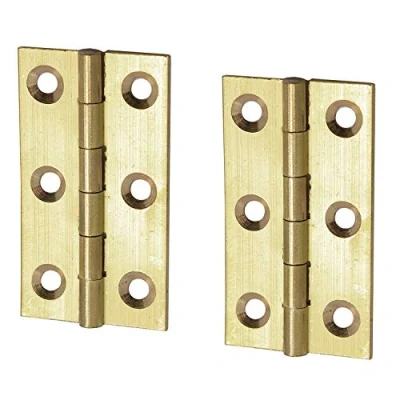 Image of Merriway BH05987 (2 Pcs) 75mm (3 inch) Solid Brass Butt Hinge Pack of 2 Pieces