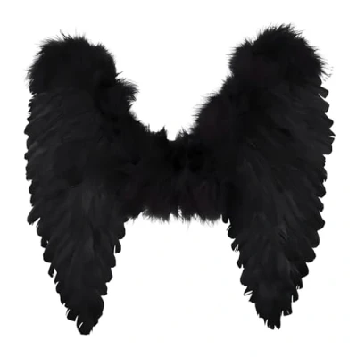 Image of Boland Black Wing for Adults Durable, Lightweight, Perfect Costumes, Cosplay, Halloween &amp; Themed Events, Adjustable Fit