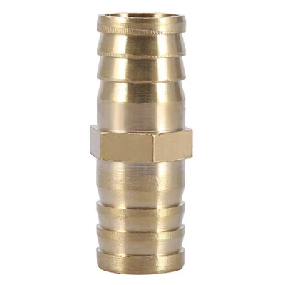 Image of Straight Barbed Connector, Pipe Adapter 2 Way Brass Connector Tube Joiner Fitting 6/8/10/12/14/16/20mm(20mm 1pcs)