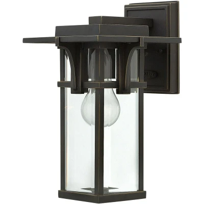 Image of Manhattan 1 Light Outdoor Small Wall Lantern Oil Rubbed Bronze IP44, E27