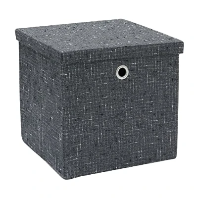 Image of JVL Shadow Foldable Square Fabric Storage Box