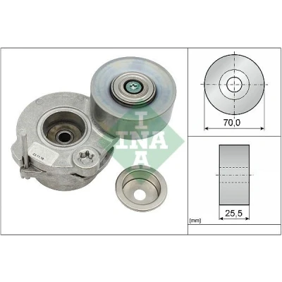 Image of 059903133R Tensioner Lever, v ribbed belt INA 534 0672 10 70mm 25,5mm