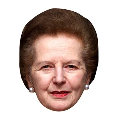Image of FoxyPrinting MARGARET THATCHER JB TV Star Fancy Dress Cardboard Celebrity Party Face Mask