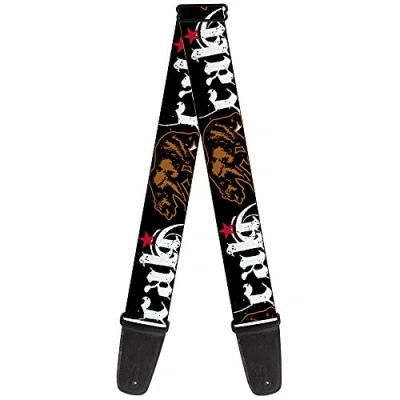 Image of Buckle Down Guitar Strap Cali Grizzly Bear 2 Inches Wide