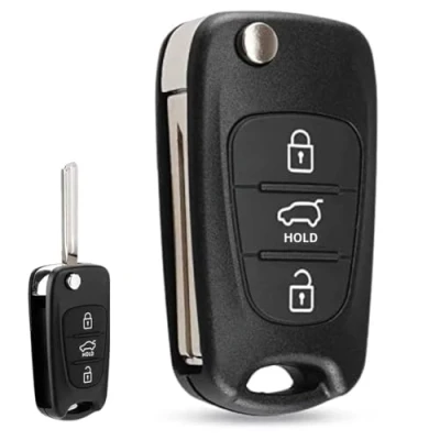 Image of Key Fob Case Replacement 3 Button Flip Folding Car Cars Cover Remote Control Shell Compatible with i20 i30 i35 iX20 iX35