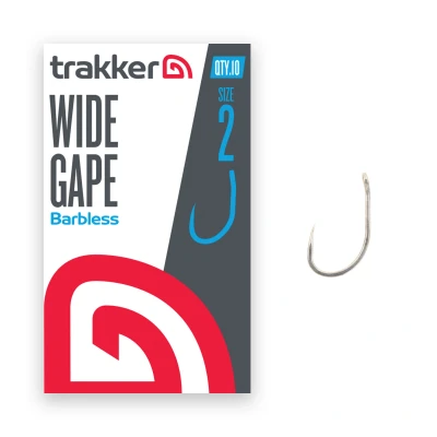 Image of Trakker Wide Gape hooks Barbless Size 2 (10 pieces) Carp