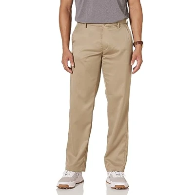 Image of Amazon Essentials Men&#039;s Classic Fit Stretch Golf Trousers (Available in Big &amp; Tall), Khaki Brown, 32W / 33L