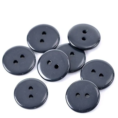 Image of 25 x Plain Navy Round 18mm Resin Sewing Buttons for Knitting, Arts, Crafts and Clothes