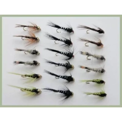 Image of 18 x Trout flies, goldhead &amp; weighted nymph, named in description, (12)