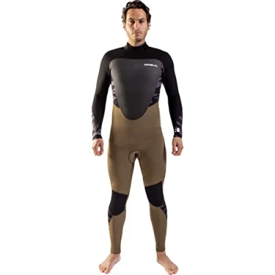 Image of Gul Mens Response 5/3mm GBS Back Zip Wetsuit Grey Black Thermal Warm Heat Layer Layers Easy Stretch Waterproof