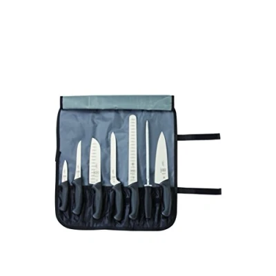 Image of Mercer Culinary Millennia 8 Piece Knife Roll Set, Stainless Steel, 40x15x7 cm, Silver