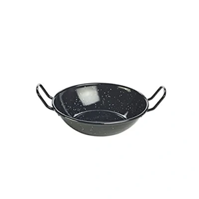 Image of Genware NEV E0616 Enamel Dish, 16 cm, Black (Pack of 10)
