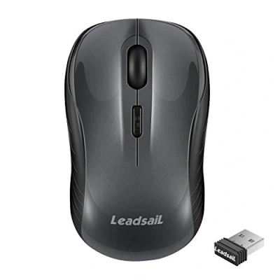 Image of Wireless Mouse for Laptop Silent Cordless 2.4G USB Mini Mouse, Optical Ambidextrous Computer Mobile 1600DPI with 3 Adjustable Levels Windows 10/8/7/XP/Mac/Macbook Pro/Air/HP/Lenovo