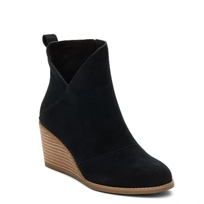 Image of TOMS Women&#039;s Sutton Ankle Boot, Black Suede, 4.5 UK