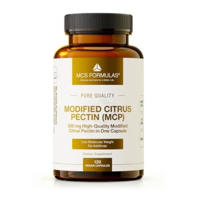 Image of Modified Citrus Pectin, 500mg in a Capsule, 120 Capsules The only MCP That Fully Dissolves Water Made EU