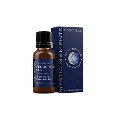Image of Mystic Moments Fenugreek CO2 Essential oil 5ml Pure &amp; Natural for Diffusers, Aromatherapy Massage Blends Vegan GMO Free