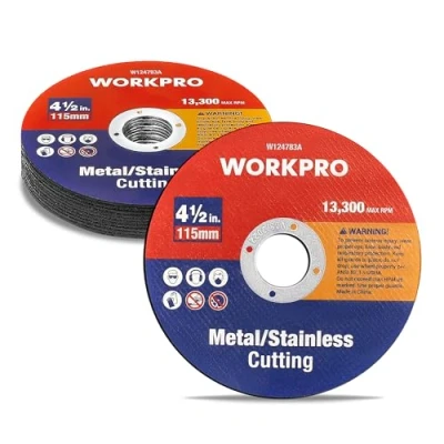 Image of WORKPRO 10 Pack Cut Off Wheels, 115mm Metal and Stainless Steel Cutting 1.2mm Ultra Thin Discs for Angle Grinder