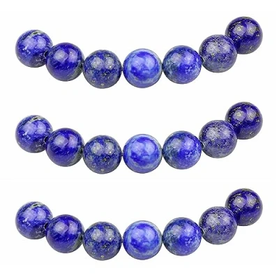 Image of MJDCB Natural Round Stone Beads Royal Blue 4mm Lapis Lazuli Loose Gemstone for Jewelry Making Bracelet Necklace 85pcs