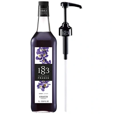 Image of Routin 1883 Premium Violet Syrup (Glass Bottle) 1L + Pump